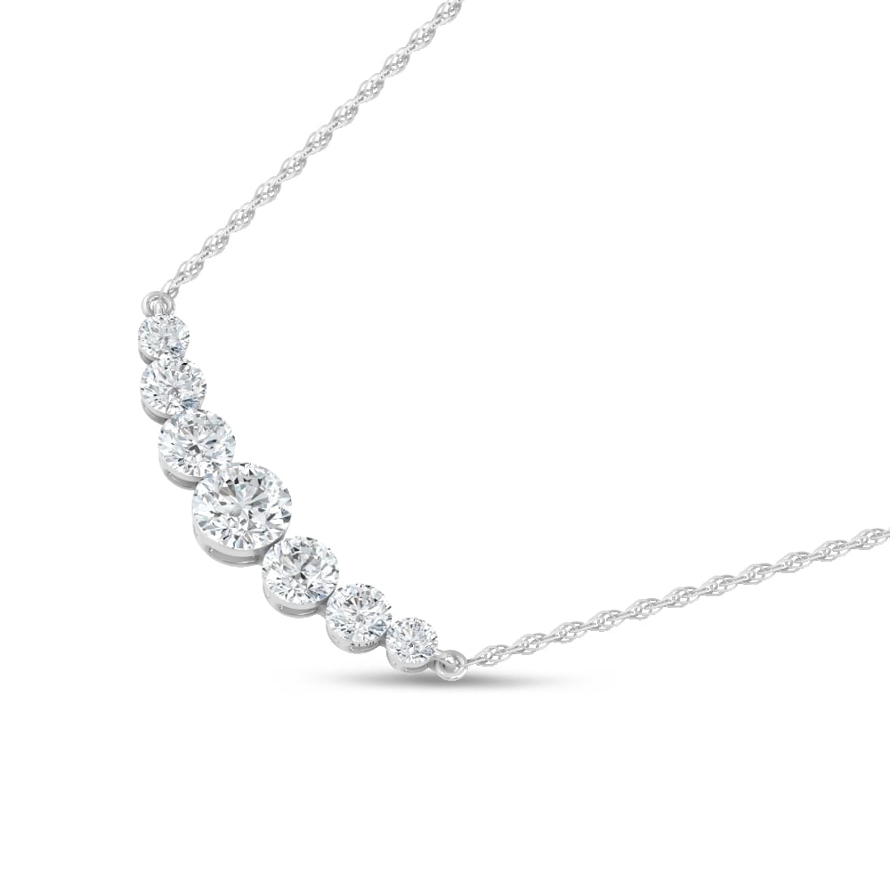 14K White Gold Lab Grown Diamond 2 Ct.Tw. Fashion Necklace