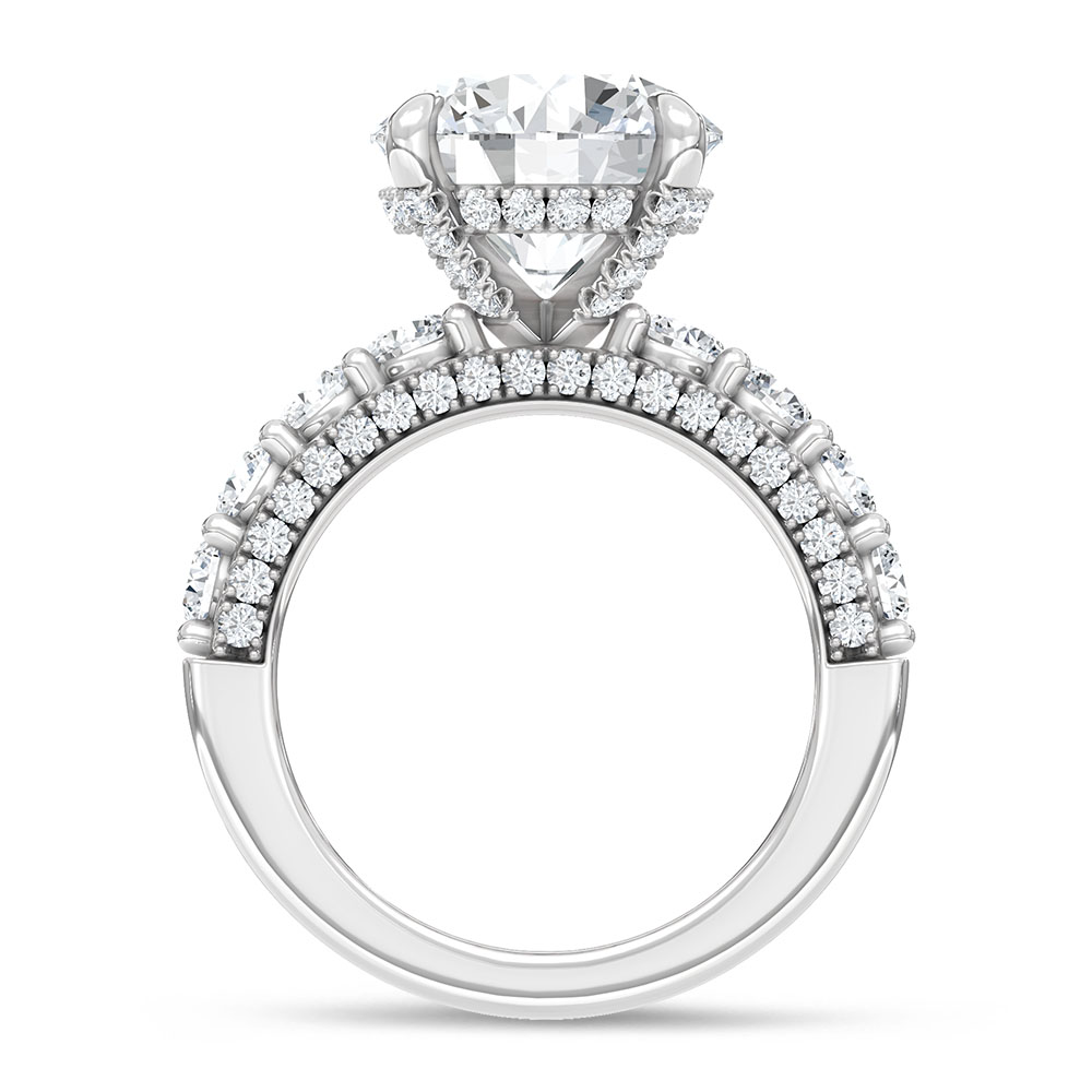 14K White Gold Lab Grown Diamond 6 7/8 Ct.Tw. Engagement Ring (Center 5ct)