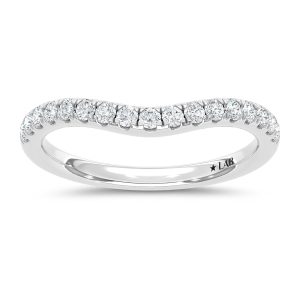 14K White Gold Lab Grown Diamond 1/3 Ct.Tw. Chevron Band