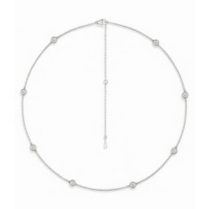 14K White Gold Lab Grown Diamond 1/4 Ct.Tw. Yard Chain Necklace (SIZE-16")