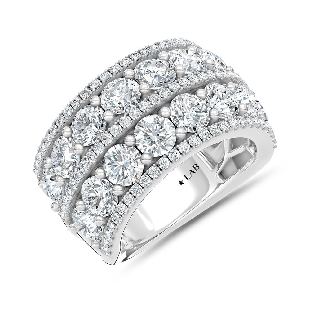 14K White Gold Lab Grown Diamond 5 Ct.Tw. Fashion Band