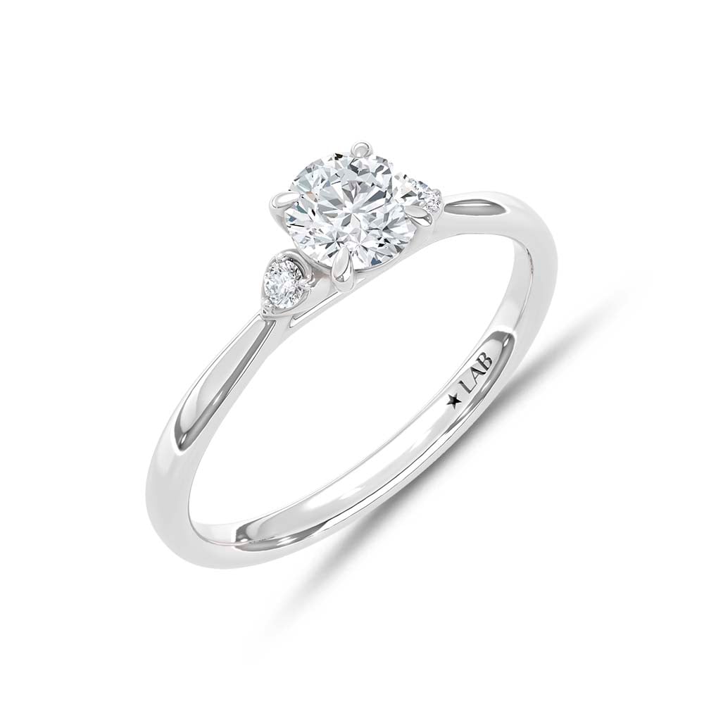 10K White Gold Lab Grown Diamond 1/2 Ct.Tw. Promise Ring