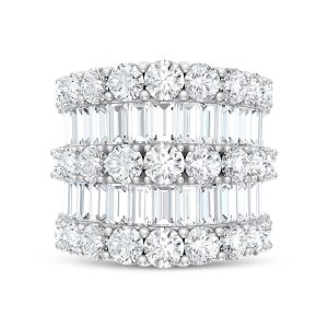 14K White Gold Lab Grown Diamond 8 Ct.Tw. Fashion Band