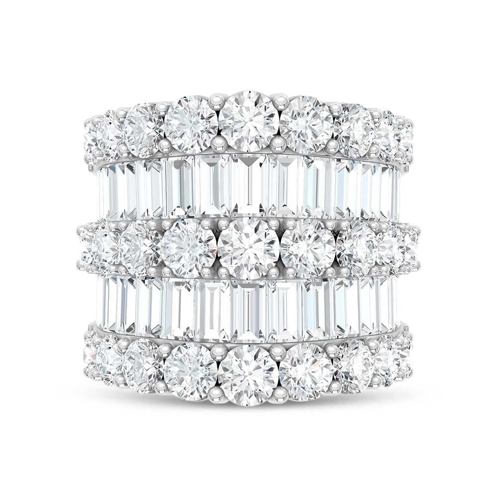 14K White Gold Lab Grown Diamond 8 Ct.Tw. Fashion Band