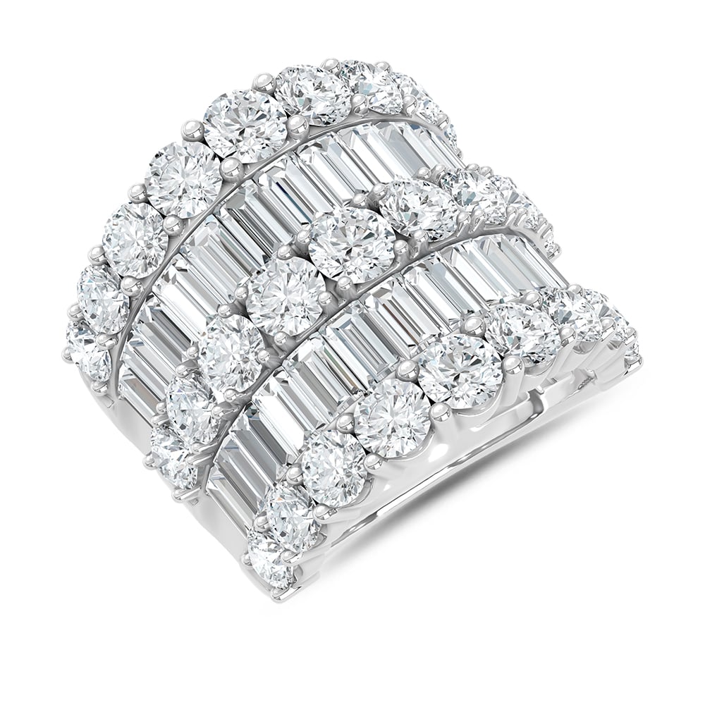 14K White Gold Lab Grown Diamond 8 Ct.Tw. Fashion Band