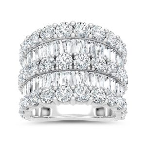 14K White Gold Lab Grown Diamond 6  Ct.Tw. Fashion Band