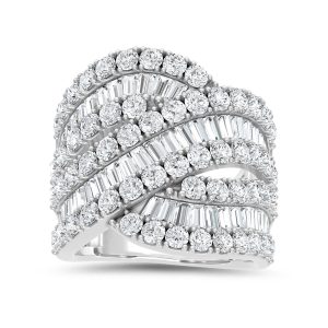 14K White Gold Lab Grown Diamond 4 Ct.Tw. Fashion Band