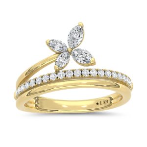 14K Yellow Gold Lab Grown Diamond 1/2 Ct.Tw. Fashion Ring