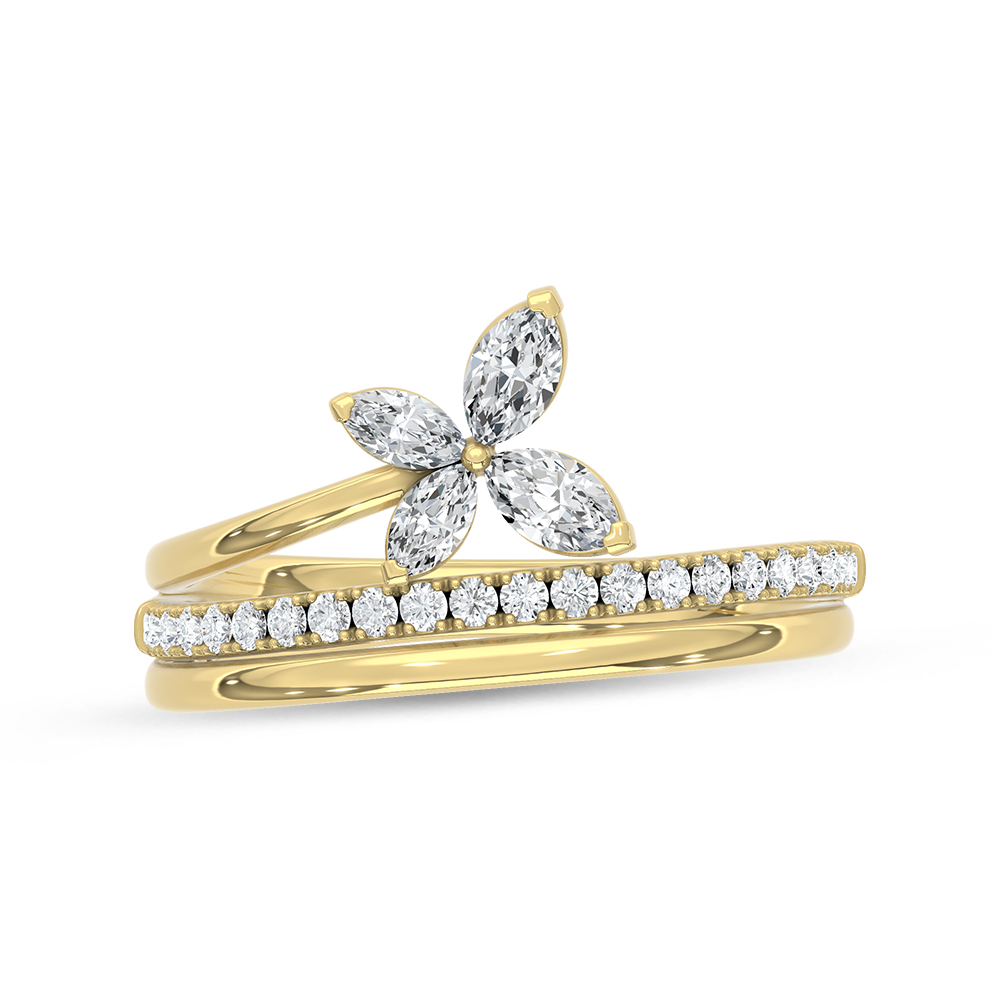 14K Yellow Gold Lab Grown Diamond 1/2 Ct.Tw. Fashion Ring