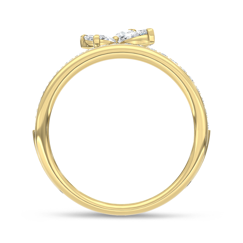 14K Yellow Gold Lab Grown Diamond 1/2 Ct.Tw. Fashion Ring