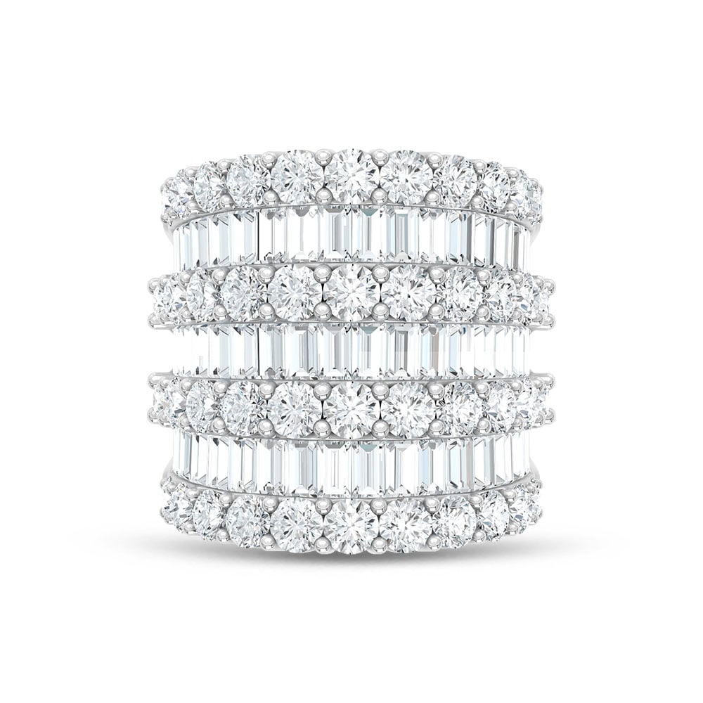 14K White Gold Lab Grown Diamond 6 Ct.Tw. Fashion Band