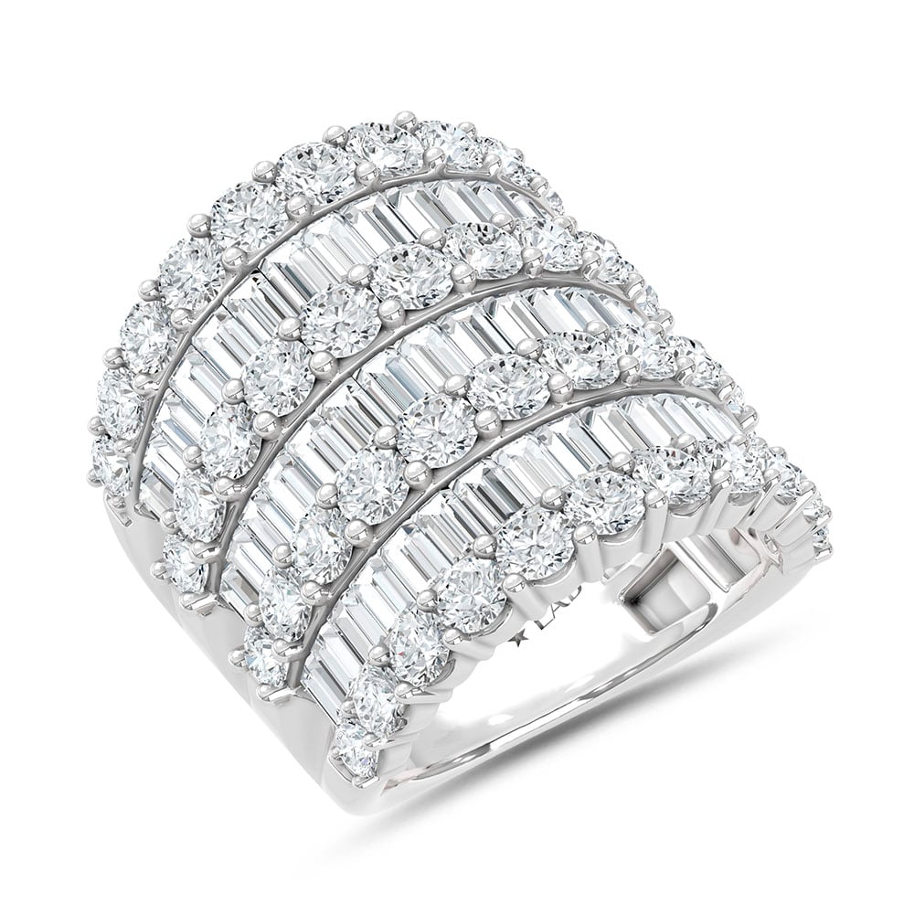 14K White Gold Lab Grown Diamond 6 Ct.Tw. Fashion Band