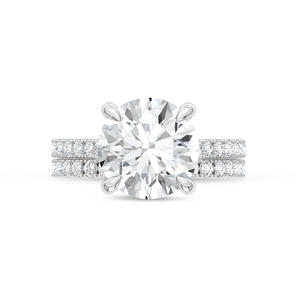 14K White Gold Lab Grown Diamond 7 Ct.Tw. Bridal Ring
