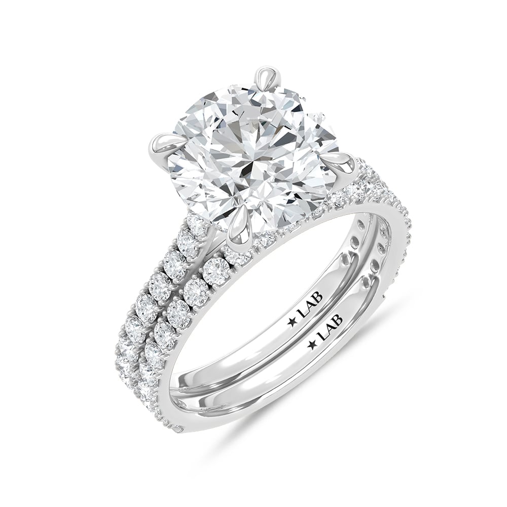 14K White Gold Lab Grown Diamond 5 1/2 Ct.Tw. Bridal Ring
