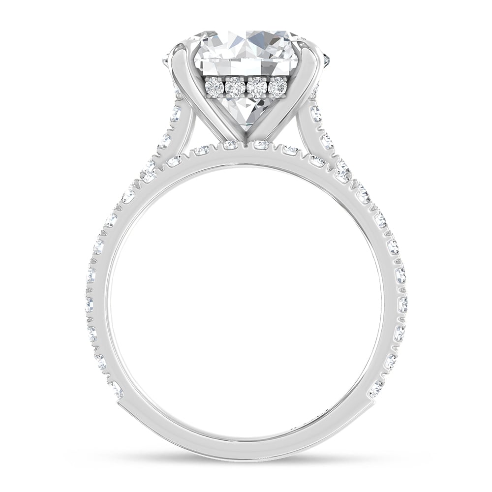14K White Gold Lab Grown Diamond 5 1/2 Ct.Tw. Bridal Ring