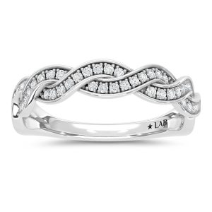 14K White Gold 1/5 Ct.Tw. Lab Grown Diamond Fashion Band