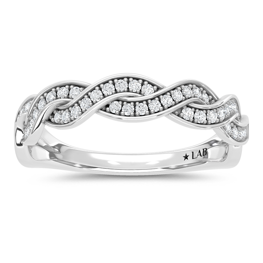14K White Gold 1/5 Ct.Tw. Lab Grown Diamond Fashion Band