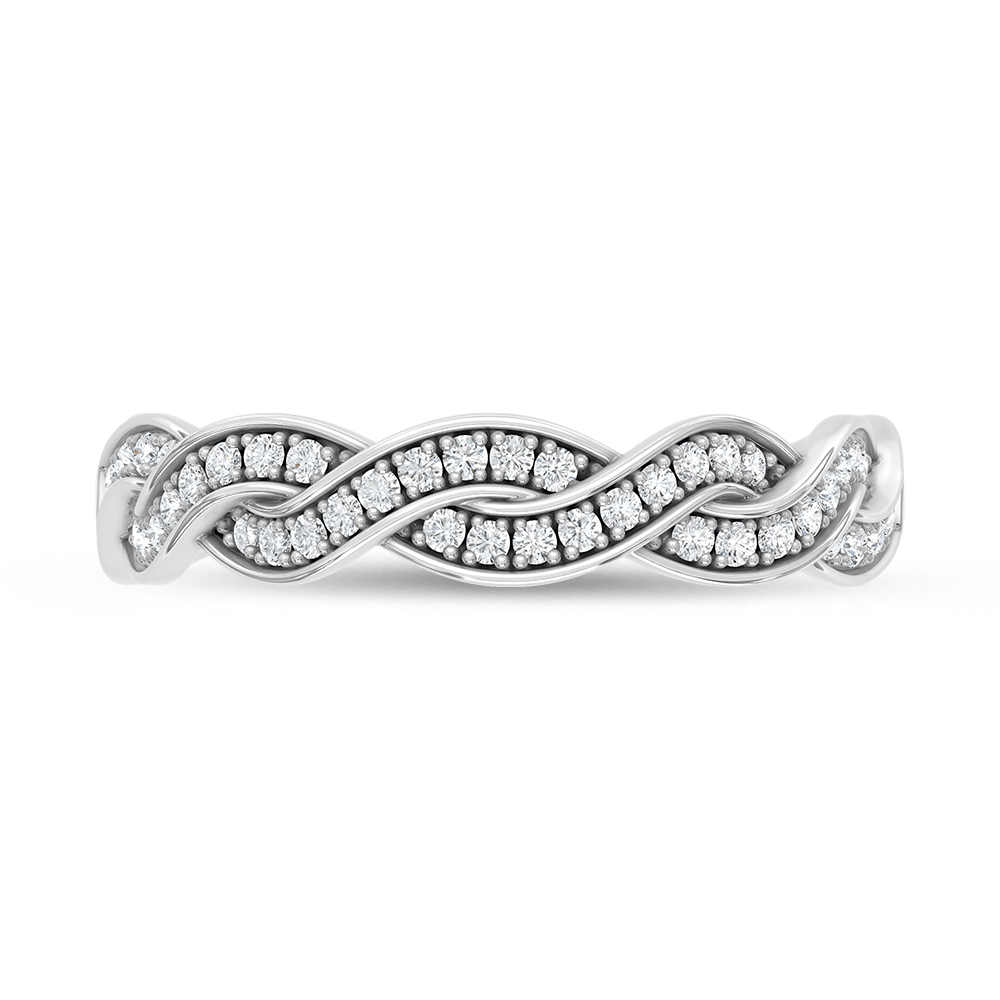 14K White Gold 1/5 Ct.Tw. Lab Grown Diamond Fashion Band