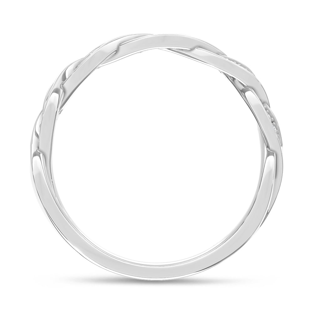 14K White Gold 1/5 Ct.Tw. Lab Grown Diamond Fashion Band