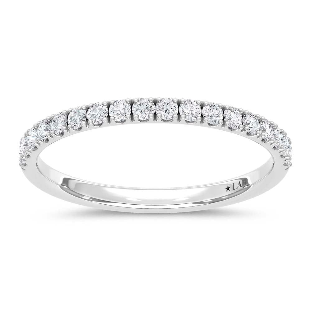 14K White Gold Lab Grown Round Diamond 1/4 Ct.Tw. Wedding Band