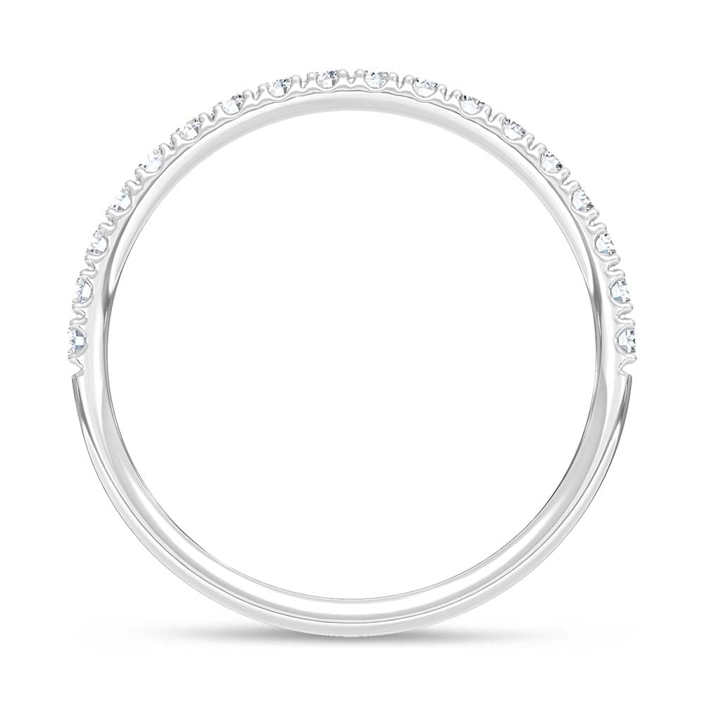 14K White Gold Lab Grown Round Diamond 1/4 Ct.Tw. Wedding Band