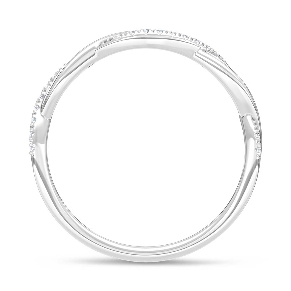 14K White Gold Lab Grown Round Diamond 1/10 Ct.Tw. Wedding Band