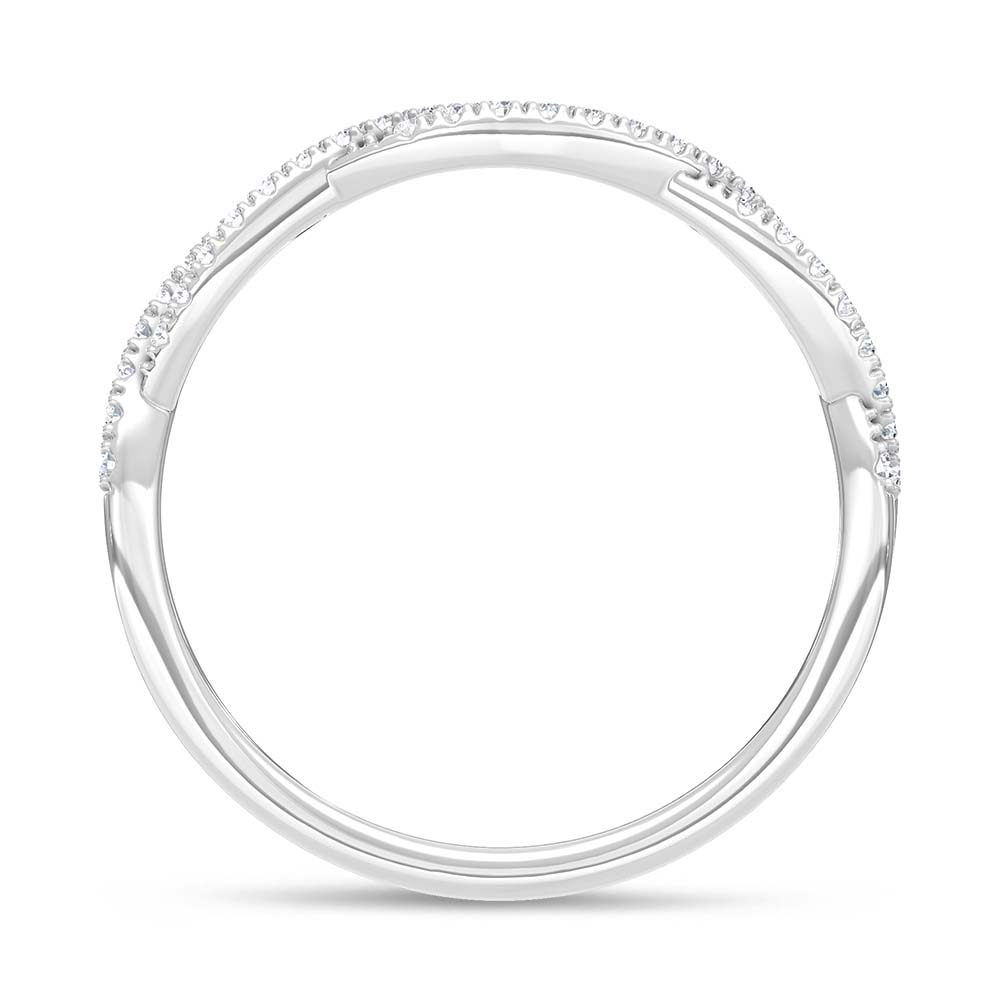 14K White Gold Lab Grown Round Diamond 1/5 Ct.Tw. Wedding Band