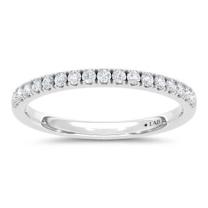 14K White Gold Lab Grown Round Diamond 1/4 Ct.Tw. Wedding Band