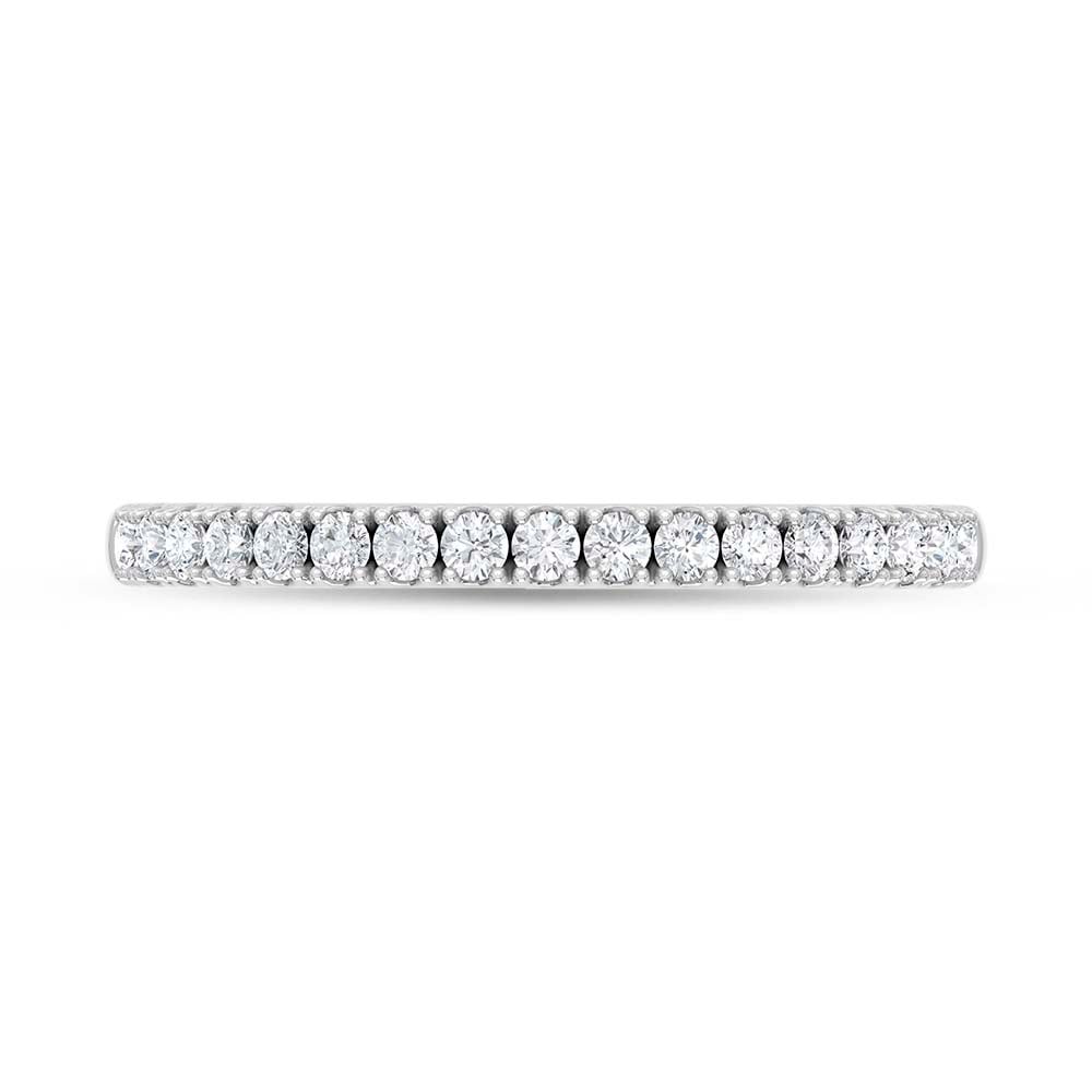 14K White Gold Lab Grown Round Diamond 1/4 Ct.Tw. Wedding Band