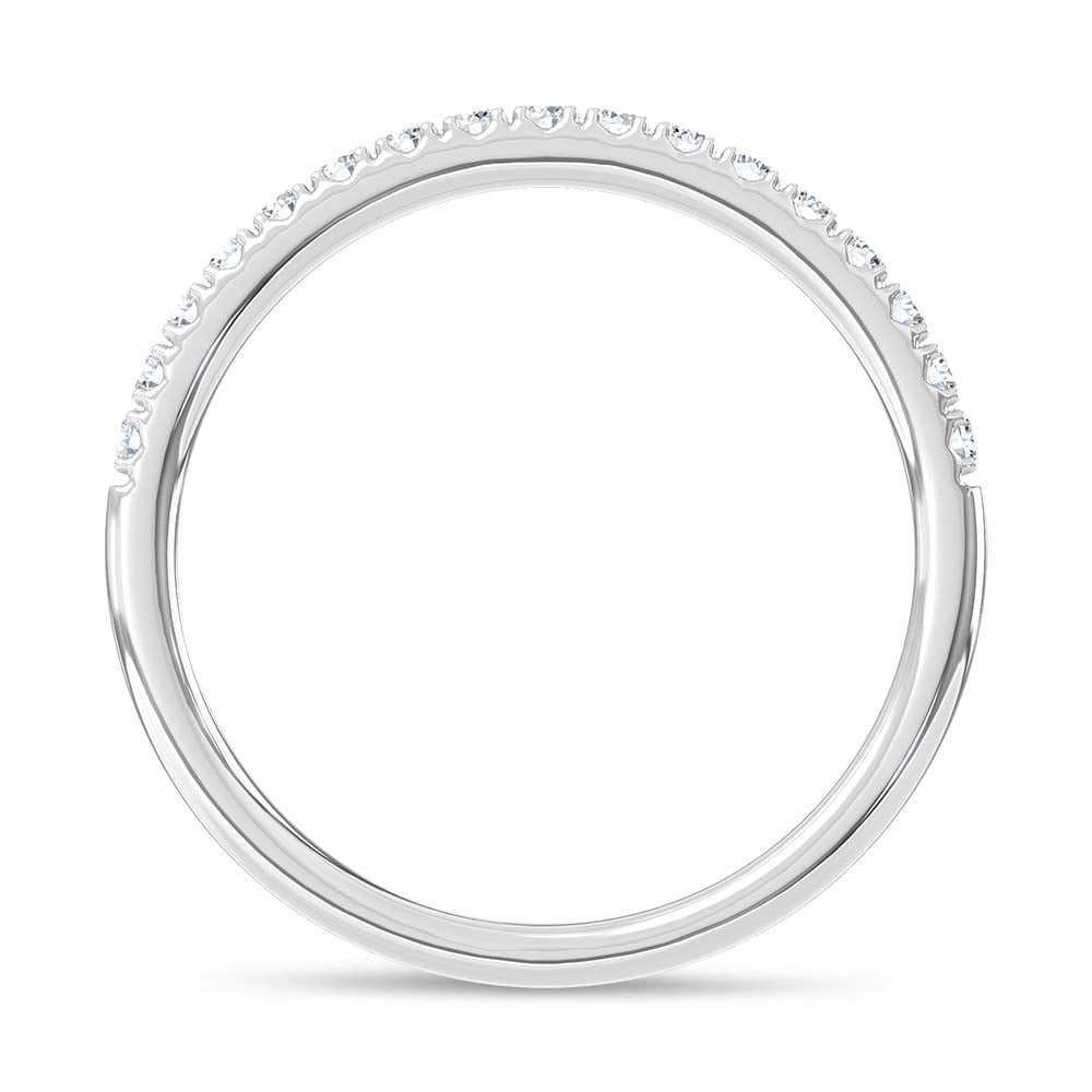 14K White Gold Lab Grown Round Diamond 1/4 Ct.Tw. Wedding Band