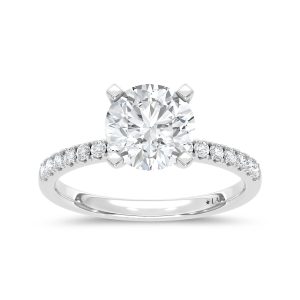 14K White Gold Lab Grown Round Diamond 2 1/4 Ct.Tw. Engagement Ring