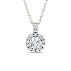 14K White Gold Lab Grown Diamond 3/4 Ct.Tw. Fashion Pendant