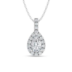 10K White Gold Lab Grown Diamond 5/8 Ct.Tw. Fashion Pendant