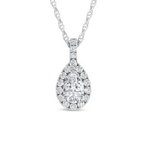 14K White Gold Lab Grown Diamond 3/4 Ct.Tw. Fashion Pendant