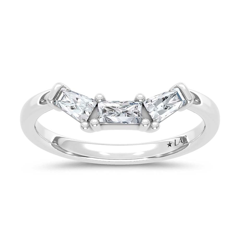14K White Gold Lab Grown Diamond 3/8 Ct.Tw. Chevron Band