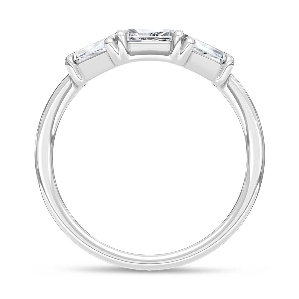 14K White Gold Lab Grown Diamond 3/8 Ct.Tw. Chevron Band