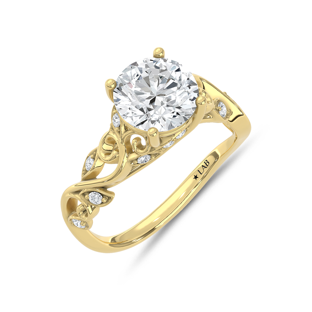 14K Yellow Gold 2 1/6 Ct.Tw. Lab Grown Diamond Fashion Ring