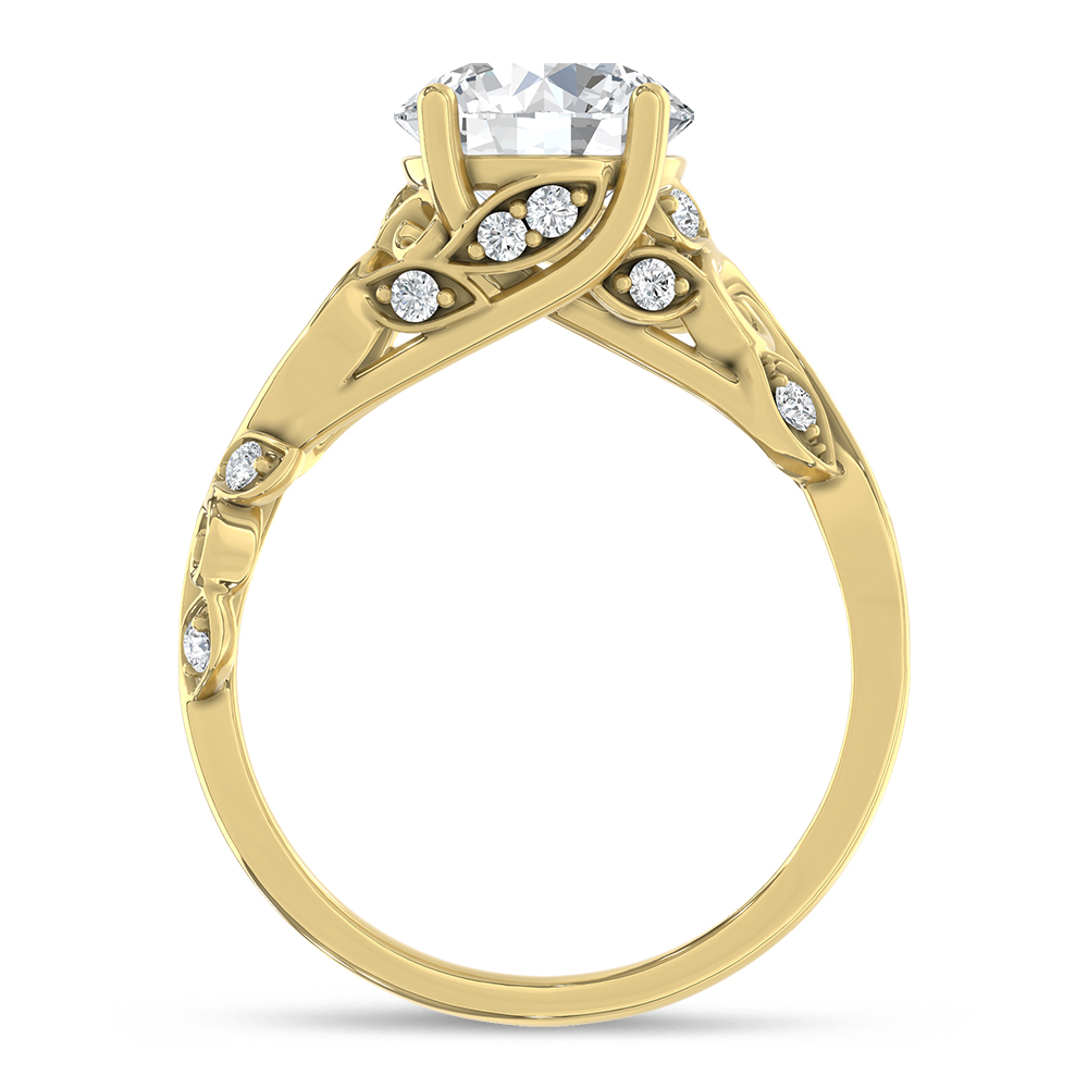 14K Yellow Gold 2 1/6 Ct.Tw. Lab Grown Diamond Fashion Ring