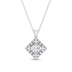 14K White Gold Lab Grown Diamond 1/3 Ct.Tw. Fashion Pendant