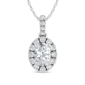 14K White Gold Lab Grown Diamond 5/8 Ct.Tw. Fashion Pendant