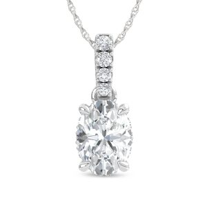 14K White Gold Lab Grown Diamond 1/2 Ct.Tw. Fashion Pendant