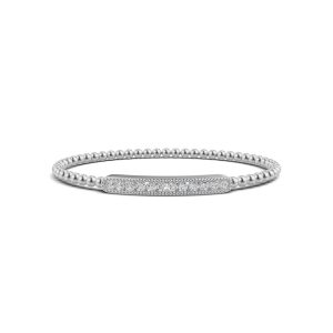 14K White Gold Lab Grown Diamond 3/4 Ct.Tw. Stretch Bangle
