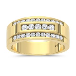 10K Yellow Gold Lab Grown Diamond 1/2 Ct.Tw. Mens Machine Band