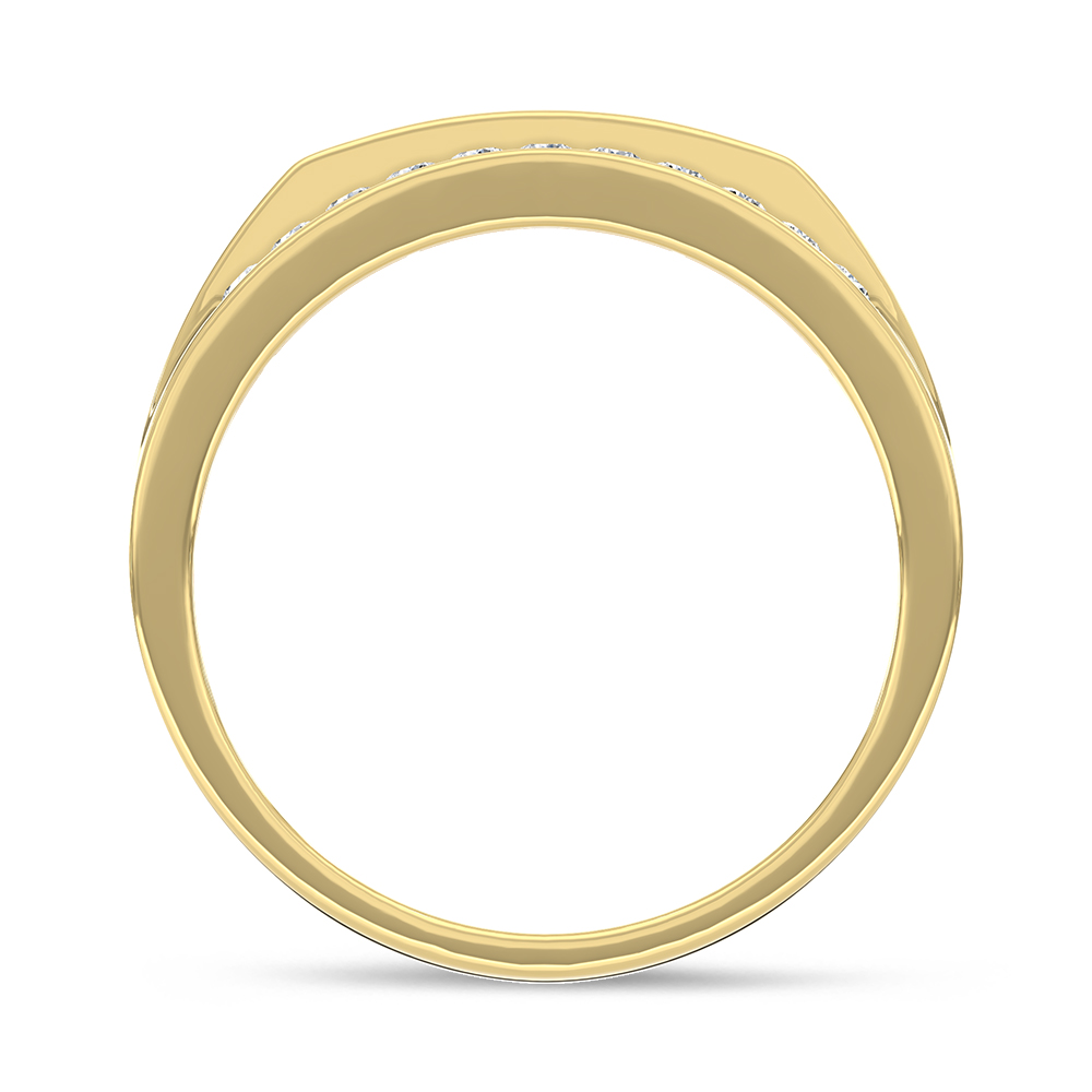 10K Yellow Gold Lab Grown Diamond 1/2 Ct.Tw. Mens Machine Band