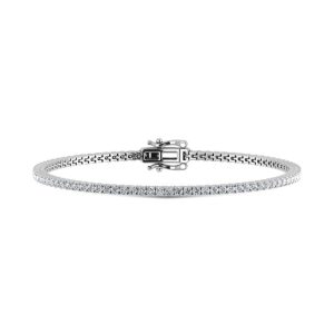 925 Silver Lab Grown Diamond 5 Ct.Tw. 4 Prong Tennis Bracelet