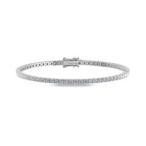 10K White Gold Lab Grown Diamond 2 Ct.Tw. Tennis Bracelet