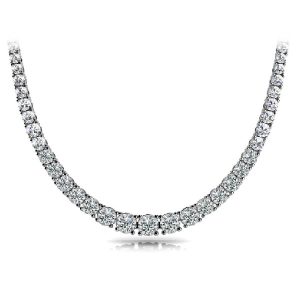 White Gold Four Prong Diamond Necklance
