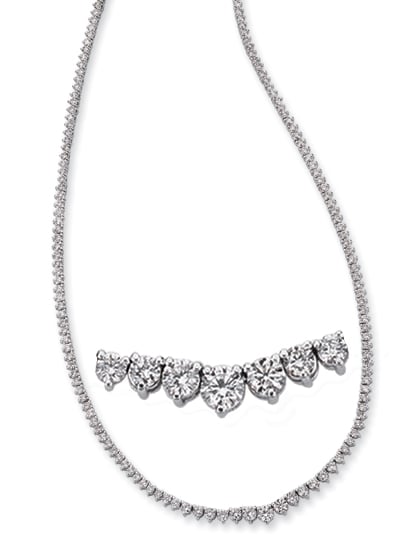 Diamond Necklace Three Prong