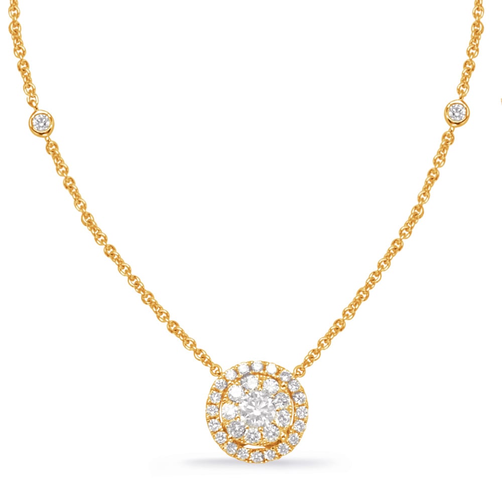 Yellow Gold Diamond Necklace