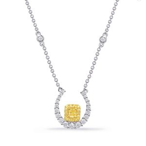 Yellow & White Gold Yellow Dia Necklace